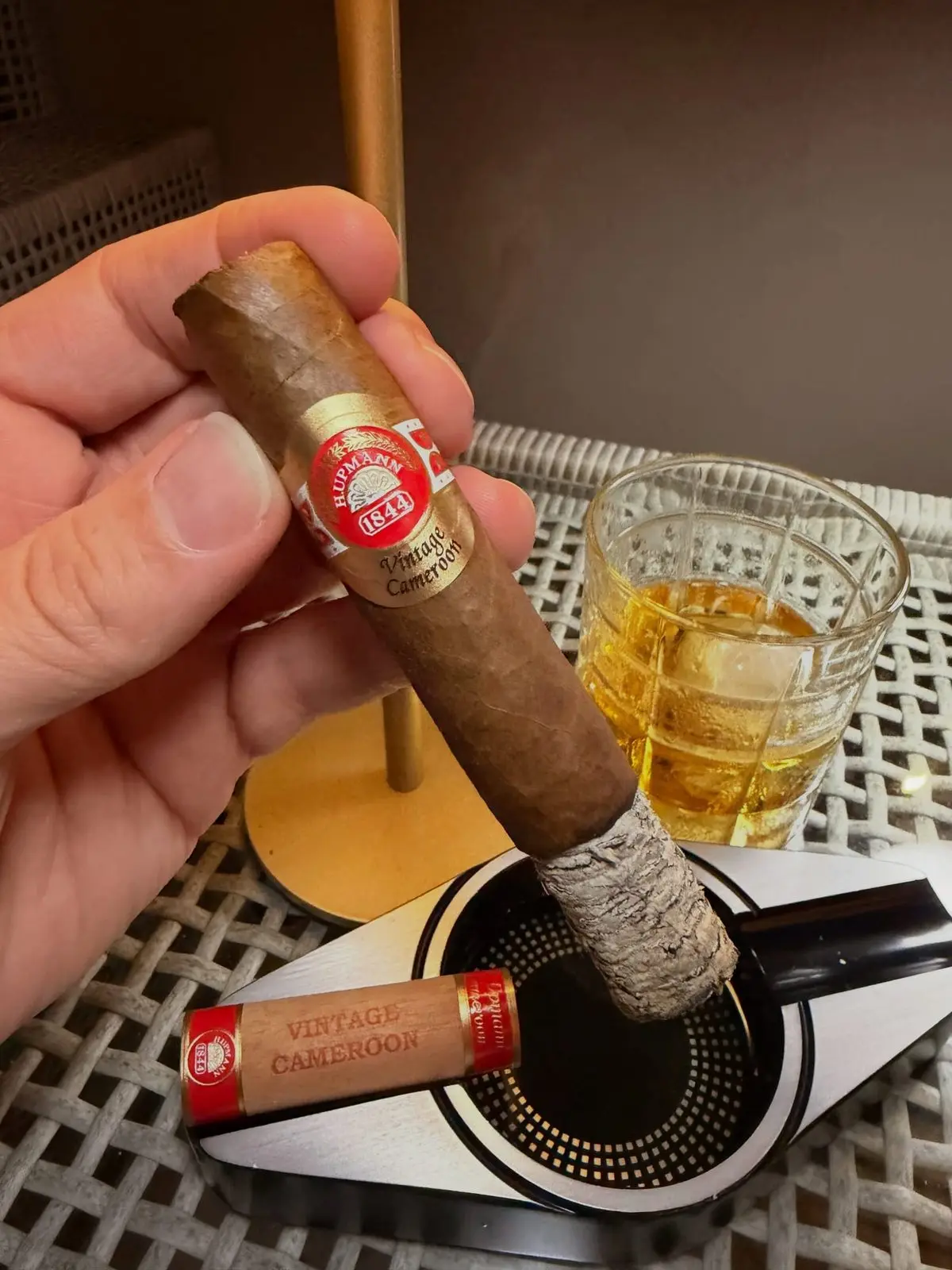 H. Upmann Vintage Cameroon Robusto Larga cigar, photographed by CigarSolace