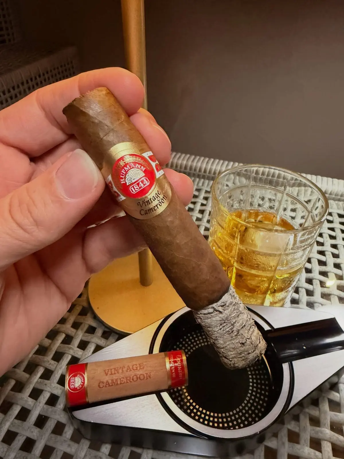 H. Upmann Vintage Cameroon Robusto Larga cigar, photographed by CigarSolace