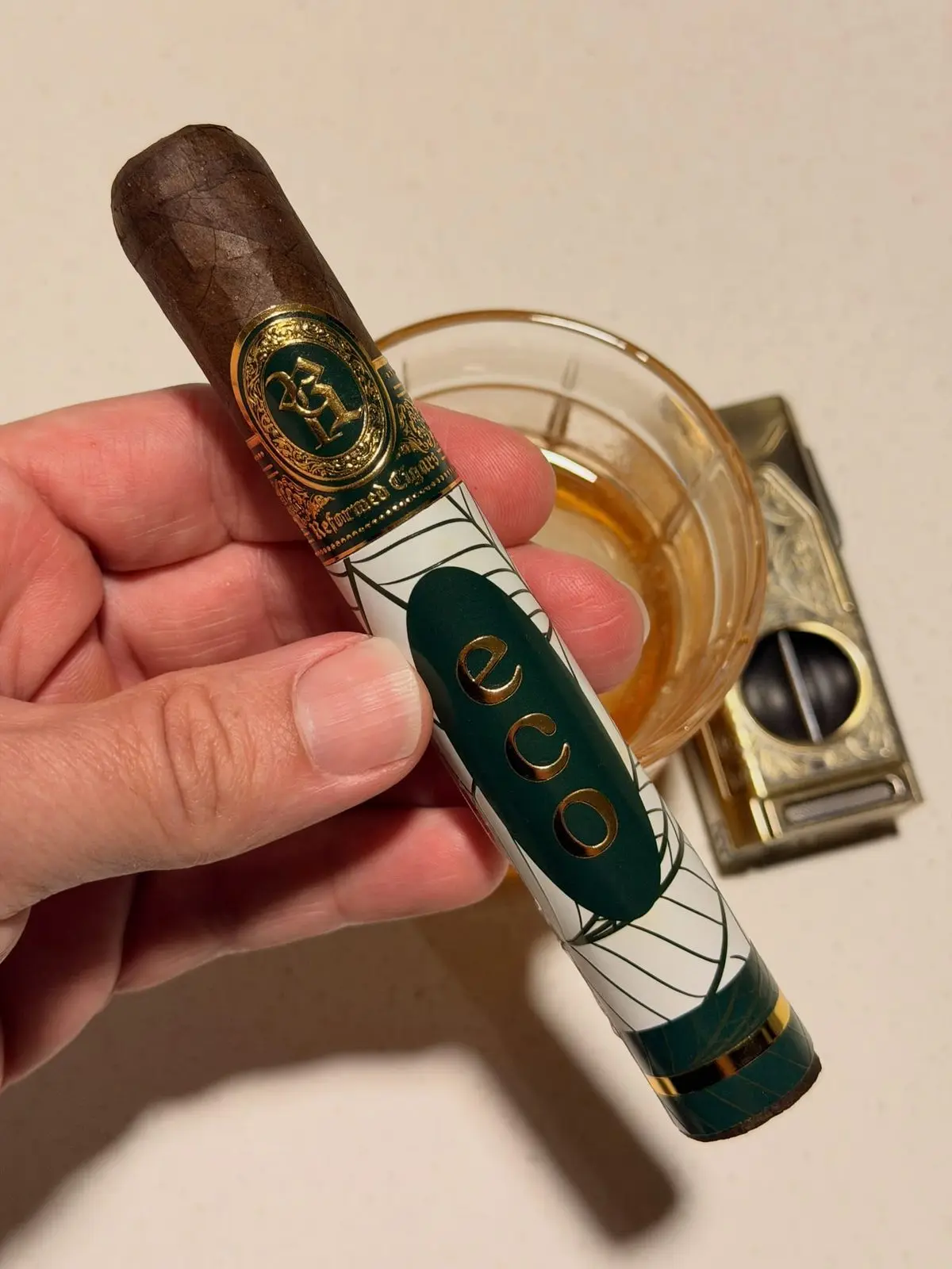 Reformed Cigars ECO Maduro Grand Toro cigar, photographed by CigarSolace