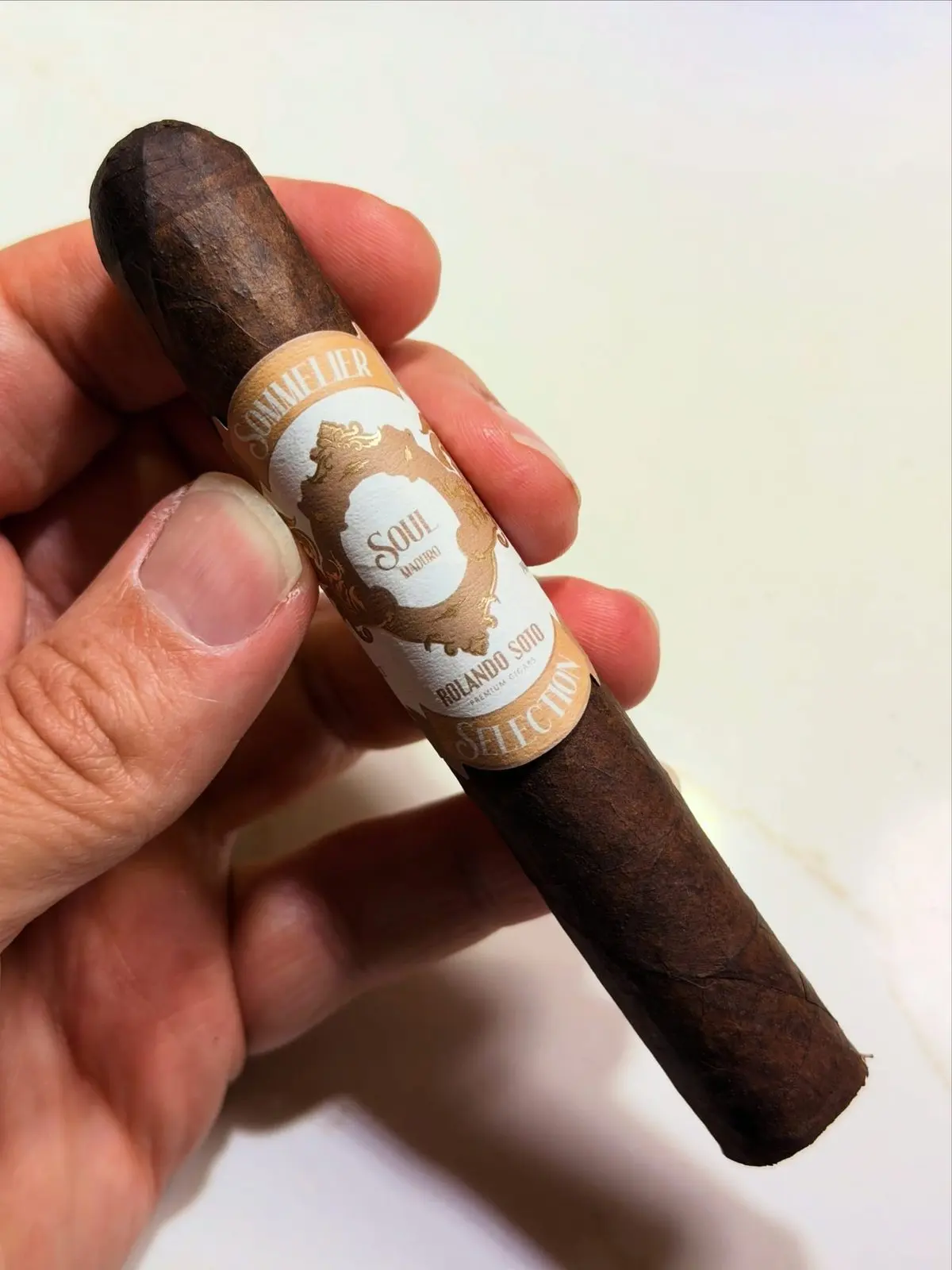 Rolando Soto Sommelier Selection Soul Maduro Robusto cigar, photographed by CigarSolace